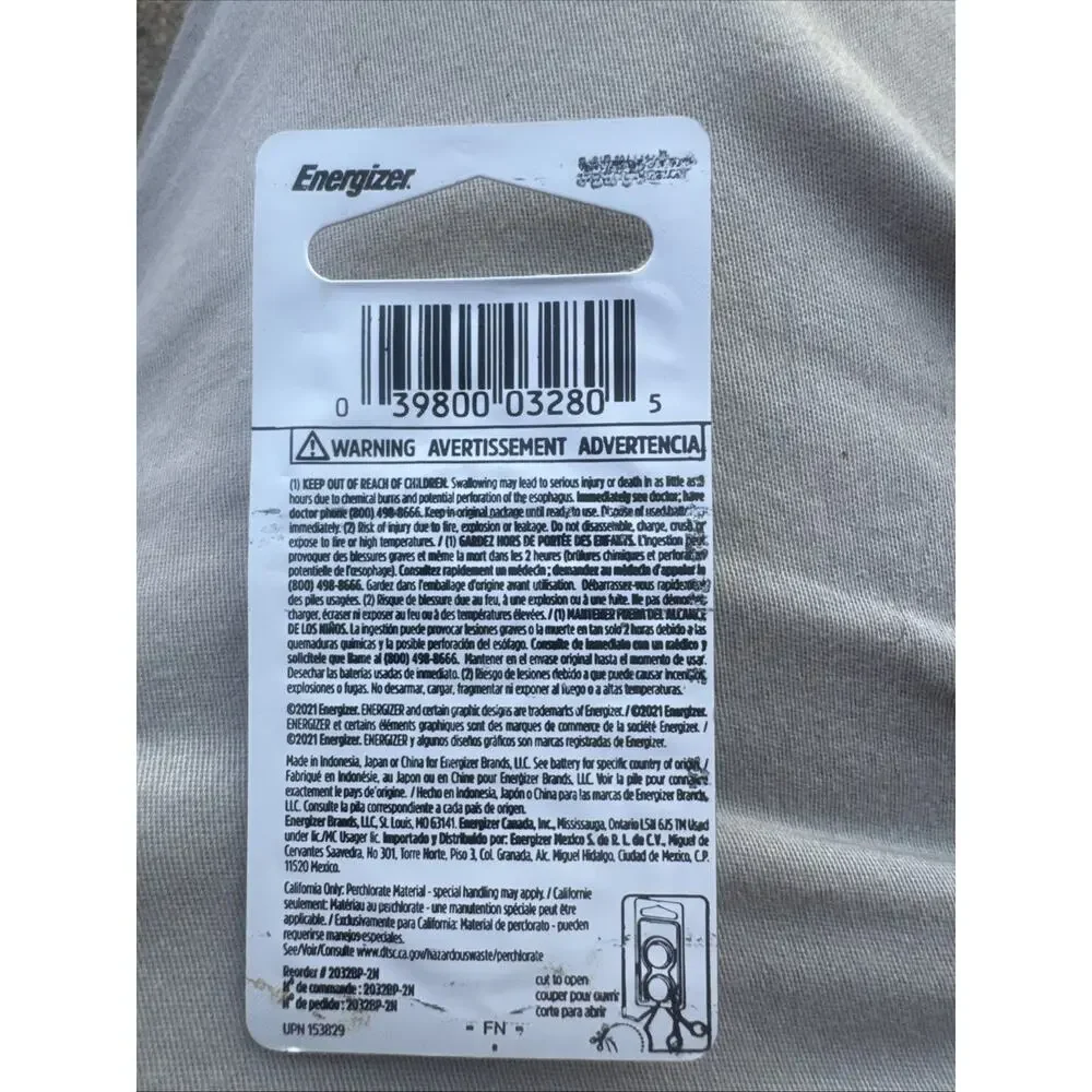 Energizer Lithium 2032 3 V Electronic/Keyless Entry Battery 2 pk